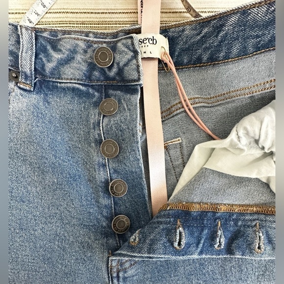 HOUSE Of CB ‘Tate’ Blue Vintage Fit Antique wash high waist jeans. Size S. NWT. - Picture 8 of 11